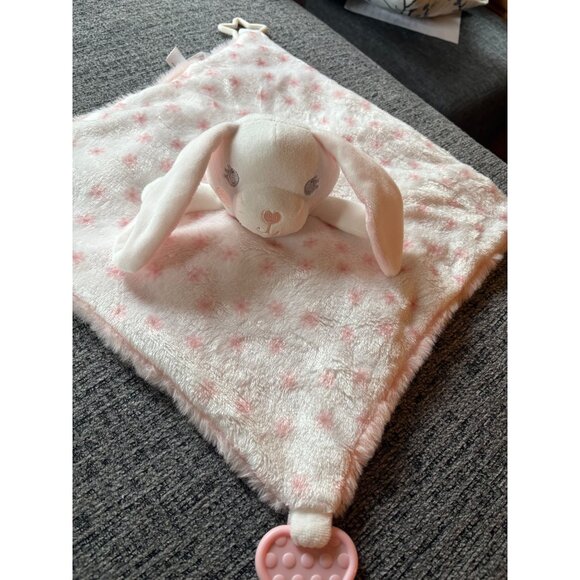 Dreamgro Baby Bunny Lovey Blanket Toy With Teether Accessories Pink & White - Picture 1 of 8